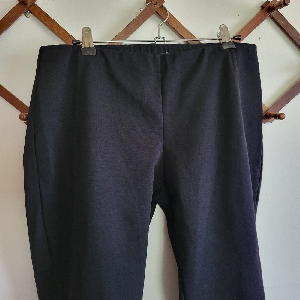 Eileen Fisher Pullon Pant Stretchy Thick Black M Medium - Picture 3 of 9